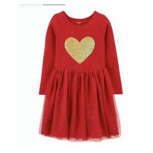 Red Heart Sequin Dress